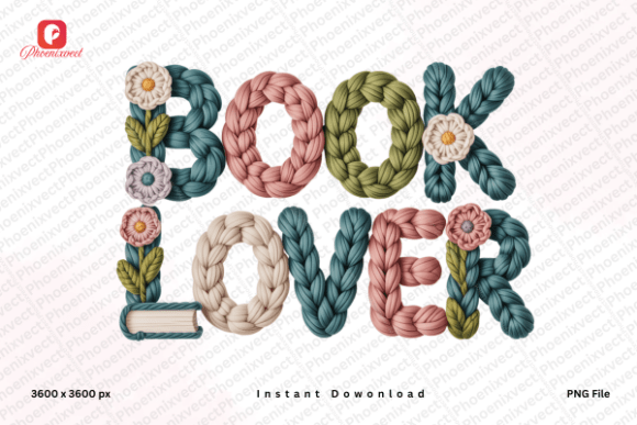 Aesthetic Yarn Crochet Book Lover PNG: A Seamless Addition to Creative and Commercial Projects