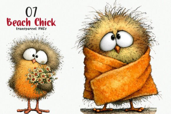 Cute Beach Chick PNG Clipart: Strategic Value in Creative Projects