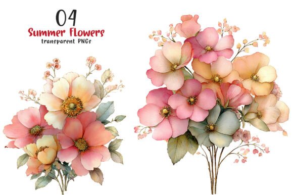 Enhance Your Creative Projects with Summer Flowers Clipart PNG