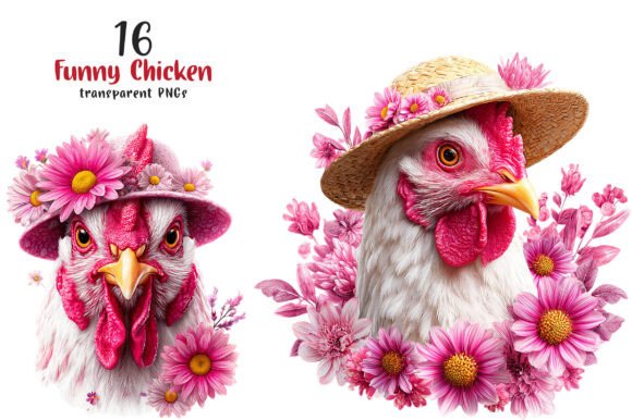 Funny Chicken Sublimation Clipart: A Creative Resource for Digital and Print Projects