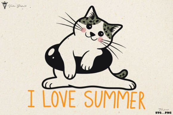 I Love Summer Cat SVG PNG: A Playful Design Trend for Creative Entrepreneurs