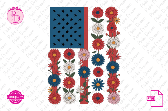 Patriotic 4th of July PNG Sublimation Designs