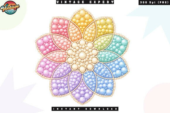 Pearl Flower Rainbow Beaded Floral PNG – A Designer’s Guide to Using It Right