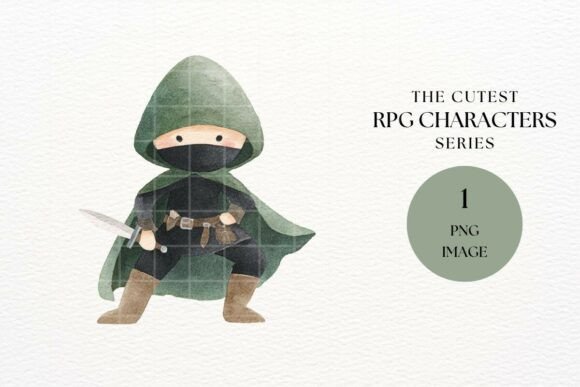 RPG Rogue Assassin Green Cloak PNG: A Creative Spark for Designers and Hobbyists