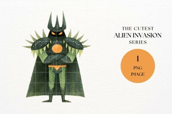 Unleashing Creativity with the Alien Warlord Spiky Armor Clipart PNG