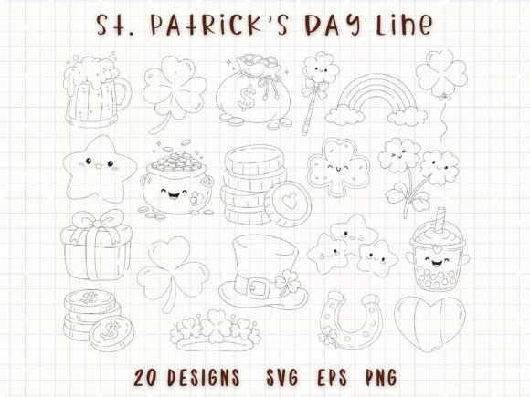 Unlock Your Creativity with the St Patrick’s Day Doodle Bundle: Lucky Clover SVG and More